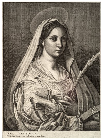 St. Katharina von Alexandria. Zustand 2 von Wenceslaus Hollar